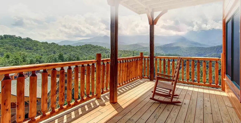 deck of Smoky Mountain cabin 