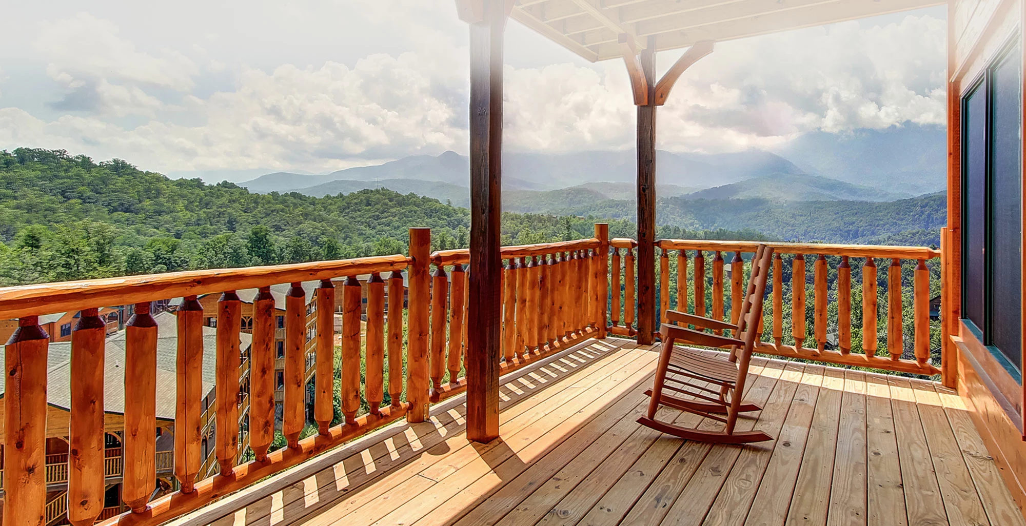 deck of Smoky Mountain cabin 