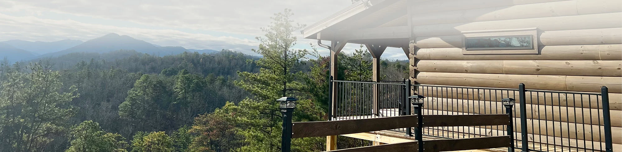 mountain view from Auntie Belham's cabin rental