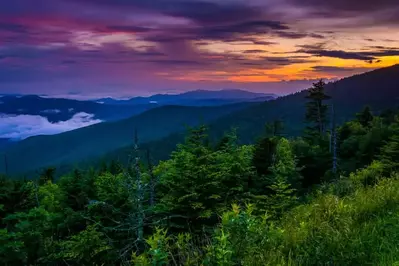 sunset from Clingmans Dome