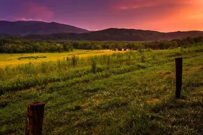 Stunning sunset in Cades Cove.