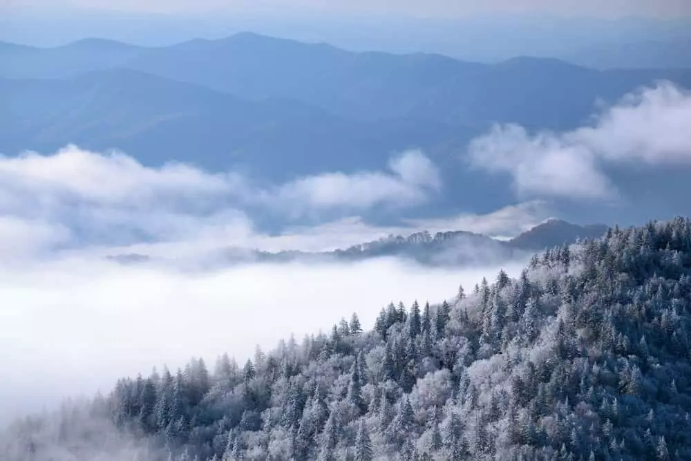 Incredible photo of winter in the Smoky Mountains.