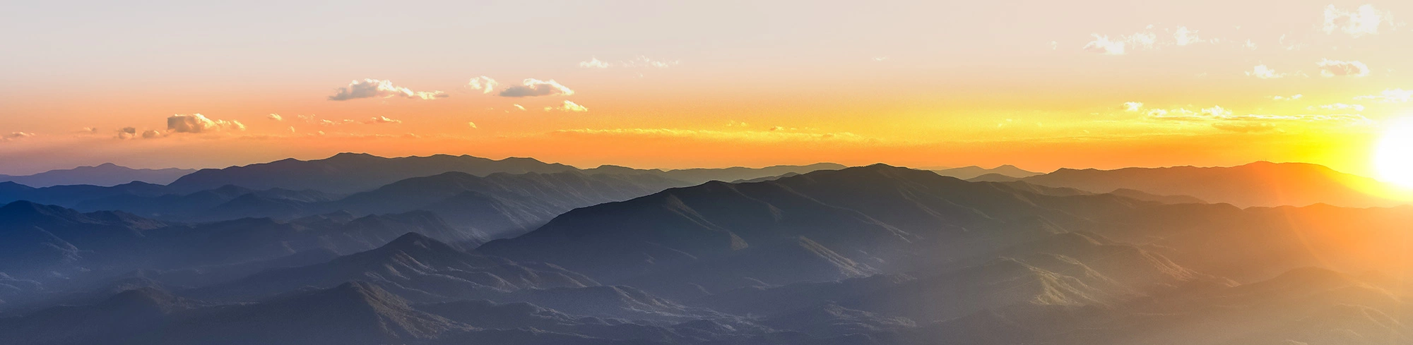 sunset in the Smoky Mountains