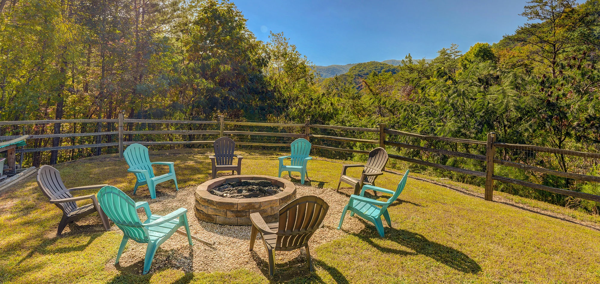 chairs around outdoor fire pit