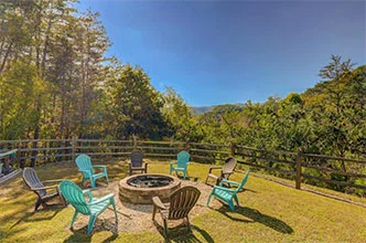 chairs around outdoor fire pit