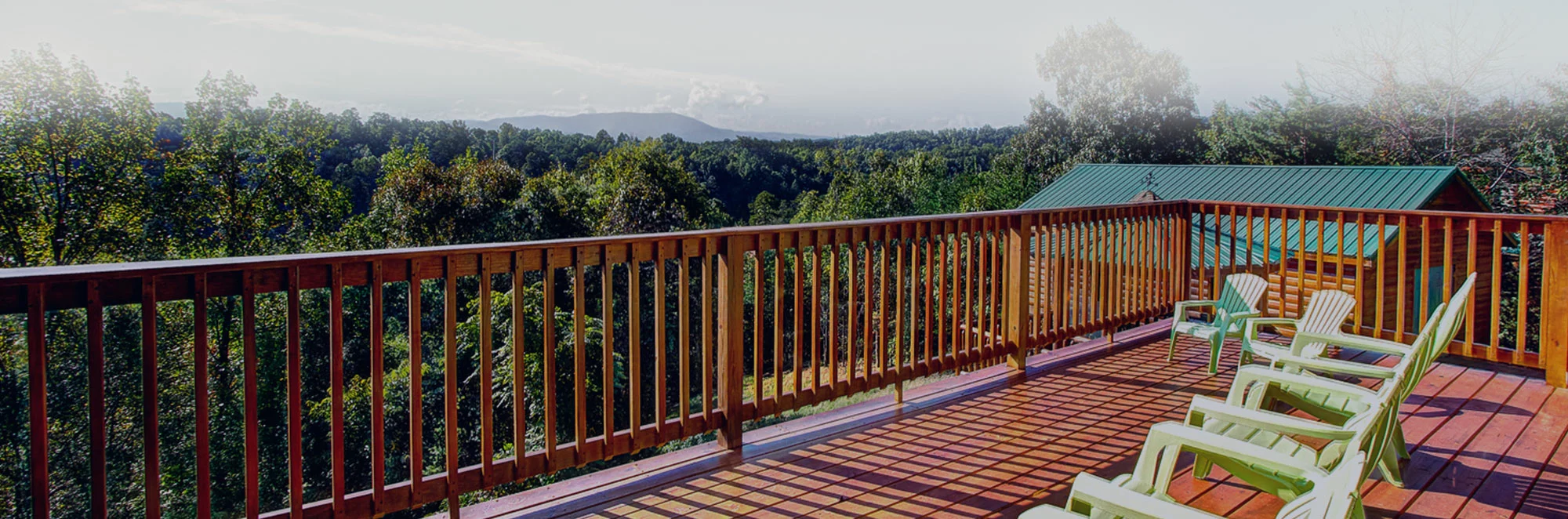 mountain view from deck of cabin