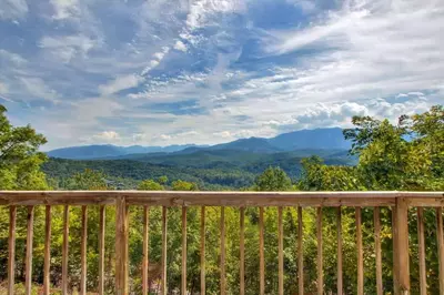 View from balcony of Gatlinburg Cabin