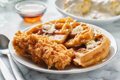 chicken and waffles