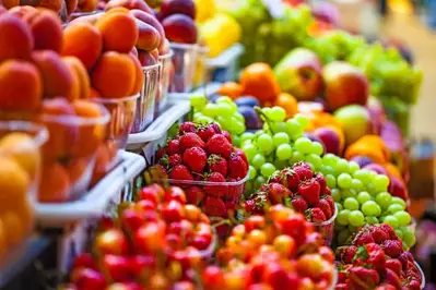 fresh fruit at a farmers market