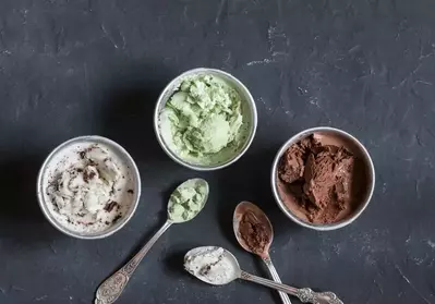 ice cream in bowls