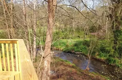 creek outside of a Pigeon Forge cabin