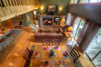 Inside of a Gatlinburg cabin rental