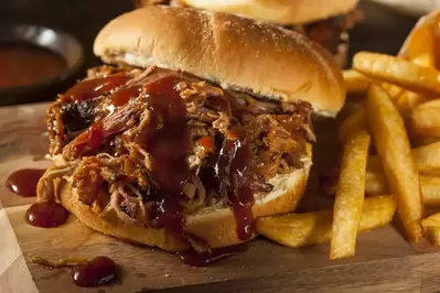 pulled pork BBQ sandwich