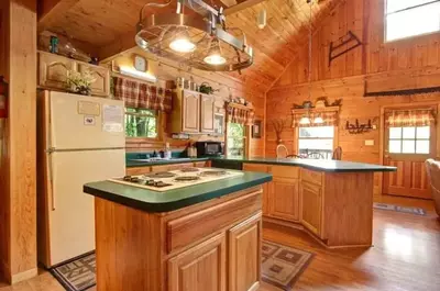 kitchen in 3 bedroom cabin