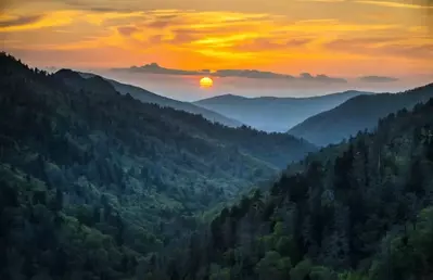 morton overlook at sunset