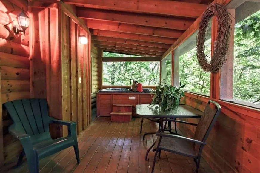 Forever cabin porch view