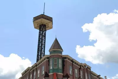 Photo of the Gatlinburg Space Needle from the Parkway.