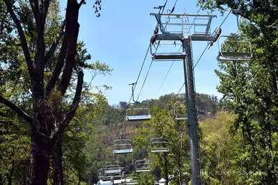 Anakeesta's Chondola arriving at the top of the mountain in Gatlinburg TN