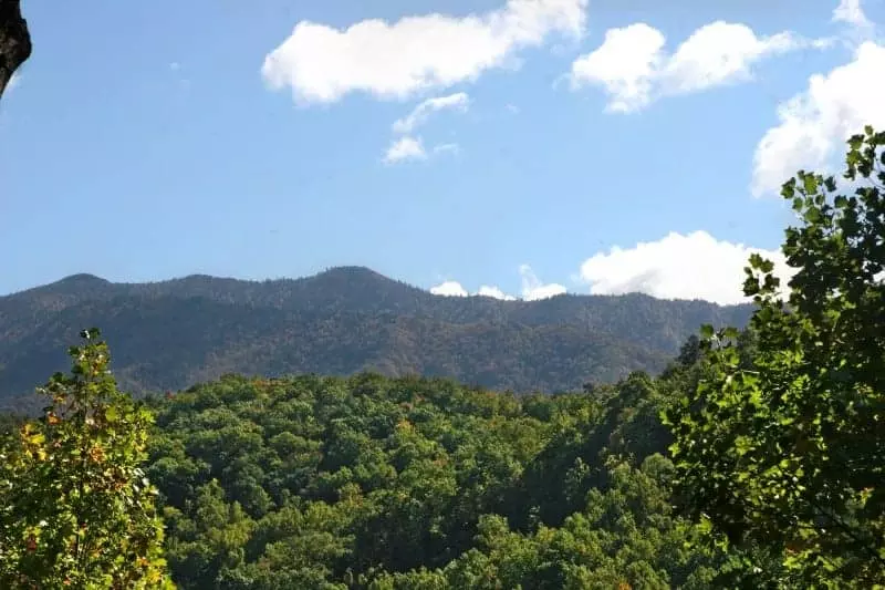 Stunning mountain view from a cabin in Pigeon Forge.