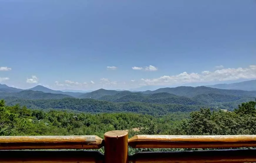 View from Majestic Escape cabin rental in Pigoen Forge