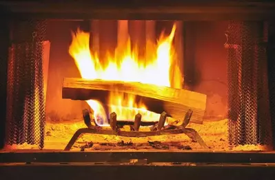 fireplace in a Gatlinburg cabin