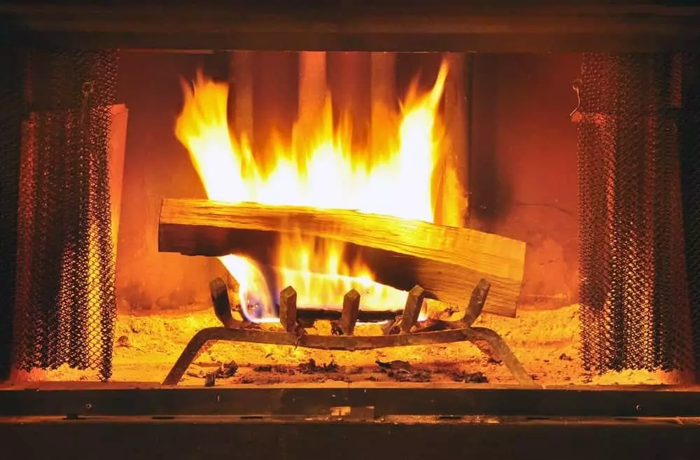 fireplace in a Gatlinburg cabin