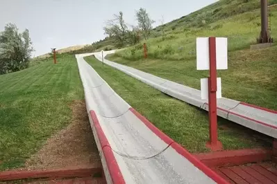 Goats on the Roof in Pigeon Forge roller coaster slide