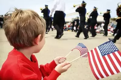 Young boy at Gatlinburg 4th of July parade