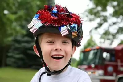 kid celebrating Gatlinburg 4th of July