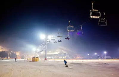 Ski resort at night