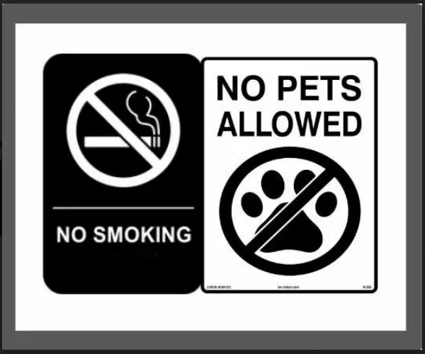 NO SMOKING / NO PETS
