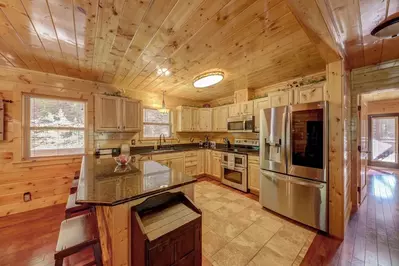 kitchen in one of our Smoky Mountain cabin rentals