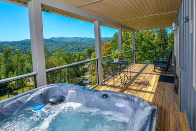 above the smoke is one of our top gatlinburg cabins with mountain views