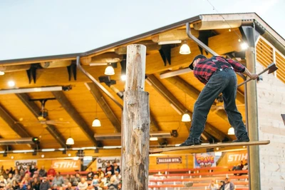 performer at Lumberjack Feud, one of the best shows in Pigeon Forge TN