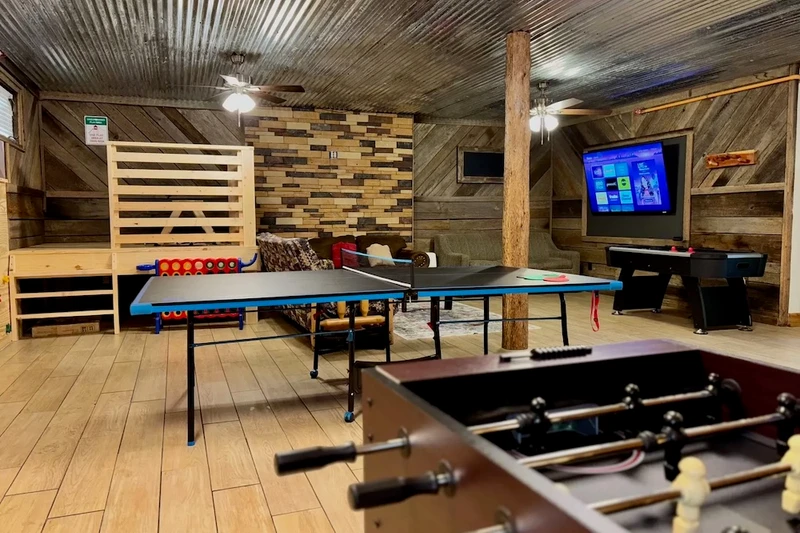 the game room at all-american keeps kids entertaining at our cabins in Pigeon Forge and Gatlinburg