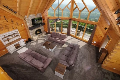 on top of the world is one of our large cabins in Gatlinburg