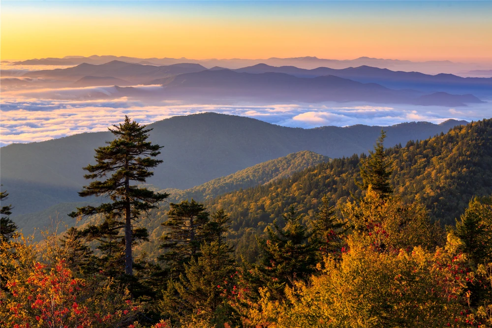 the view from kuwohi which is one of the best hikes in the Smokies